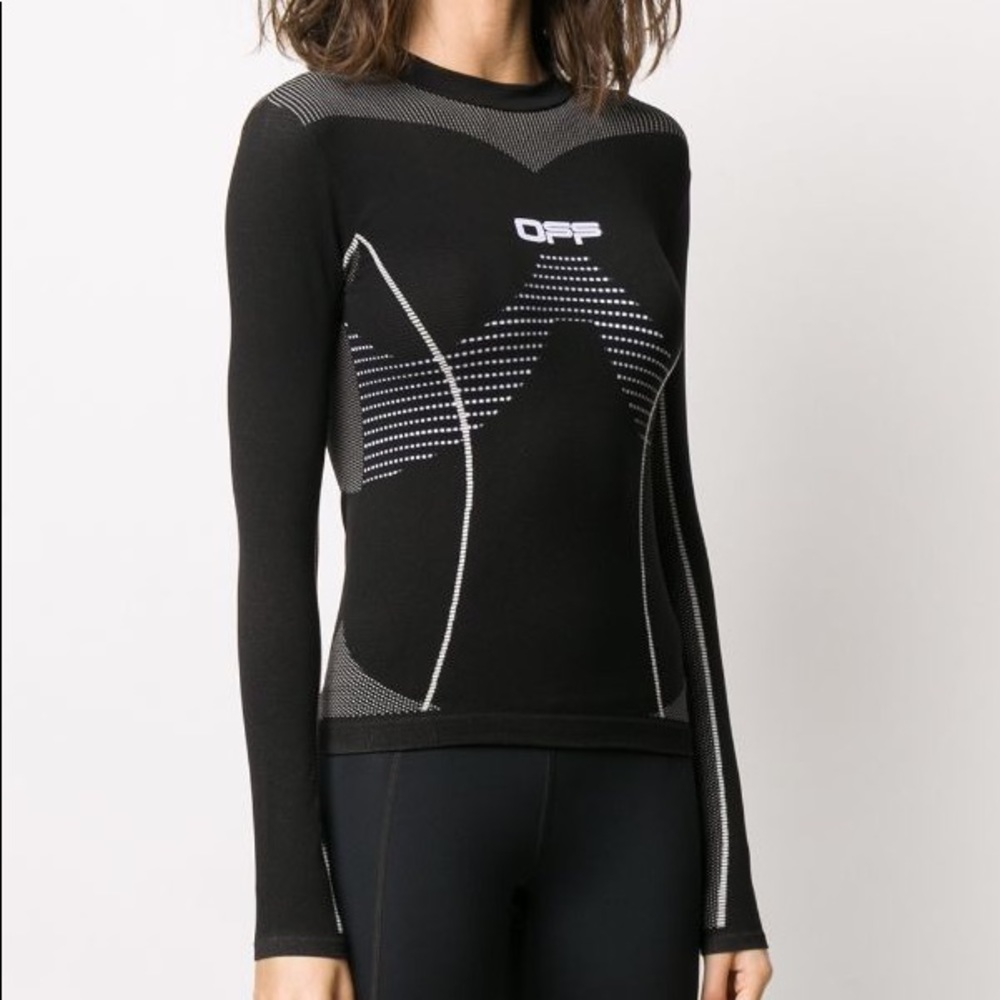 OFF-WHITE
wavy logo stretch-fit top